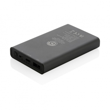 Logo trade business gifts image of: Terra RCS recycled aluminium powerbank 5.000 mAh
