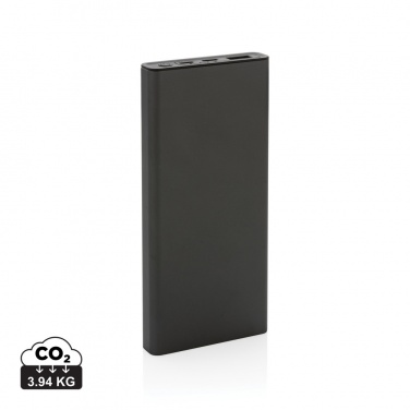 Logo trade corporate gifts image of: Terra RCS recycled 18W aluminium powerbank 10.000 mAh