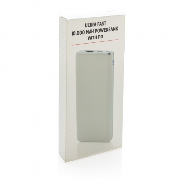Logo trade promotional giveaway photo of: Ultra fast 10.000 mAh powerbank with PD