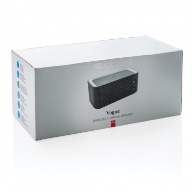 Logo trade promotional gifts picture of: Vogue wireless charging speaker