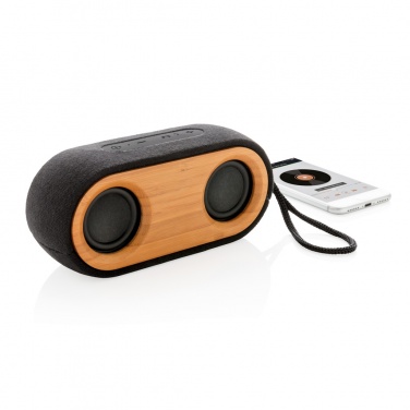 Logo trade advertising products image of: Bamboo X double speaker