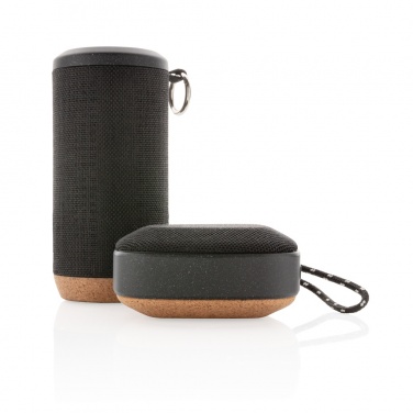 Logo trade business gifts image of: Baia 10W wireless speaker, cork