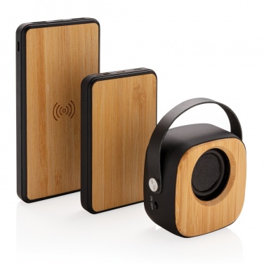 Logo trade advertising products image of: Bamboo 3W Wireless Fashion Speaker