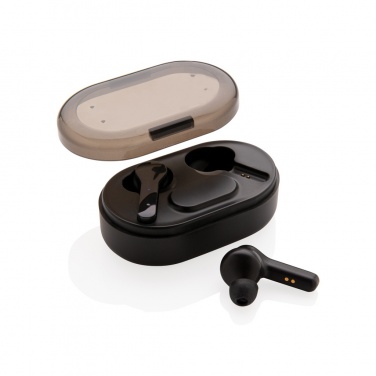 Logo trade promotional item photo of: Light up logo TWS earbuds in charging case