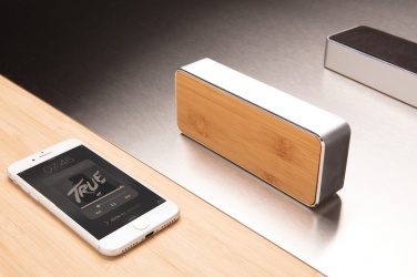 Logo trade business gift photo of: Nevada Bamboo 3W wireless speaker