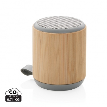 Logo trade promotional product photo of: Bamboo and fabric 3W wireless speaker