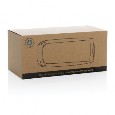 Logo trade corporate gifts picture of: RCS recycled plastic Lightboom 10W speaker