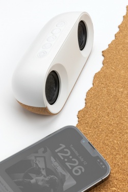 Logo trade promotional giveaway photo of: Oregon RCS recycled plastic and cork 10W speaker