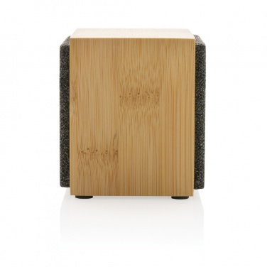 Logo trade corporate gifts picture of: Wynn 5W bamboo wireless speaker