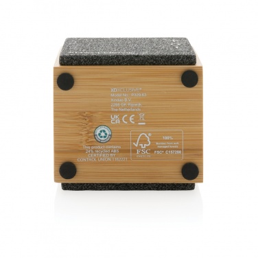 Logo trade promotional giveaway photo of: Wynn 5W bamboo wireless speaker