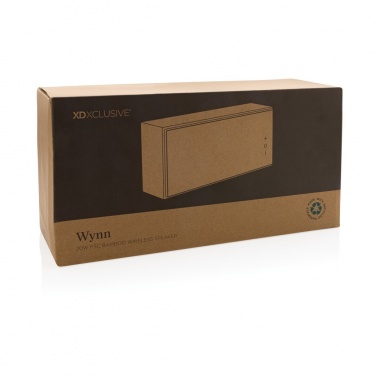 Logotrade business gifts photo of: Wynn 20W bamboo wireless speaker