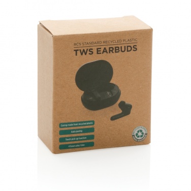 Logo trade promotional merchandise picture of: RCS standard recycled plastic TWS earbuds