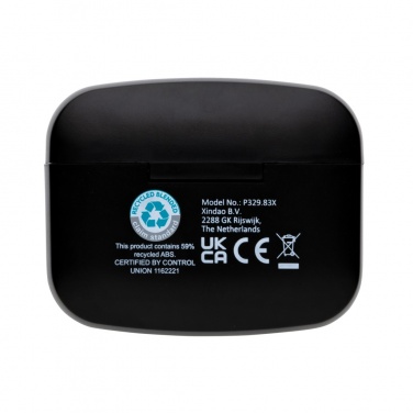 Logotrade promotional merchandise picture of: RCS recycled plastic Swiss Peak ANC TWS earbuds