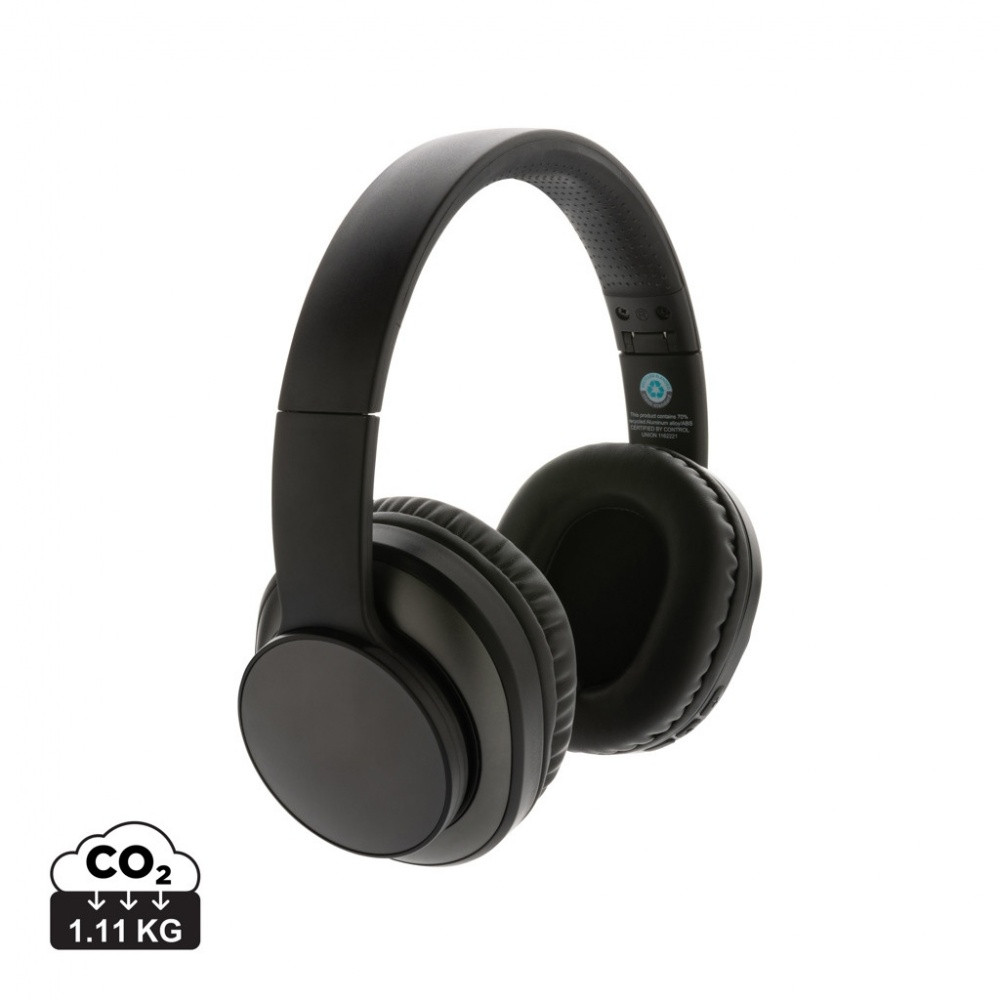 Logotrade promotional products photo of: Terra RCS recycled aluminium wireless headphone