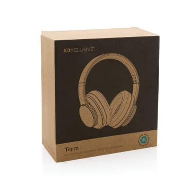 Logotrade promotional products photo of: Terra RCS recycled aluminium wireless headphone
