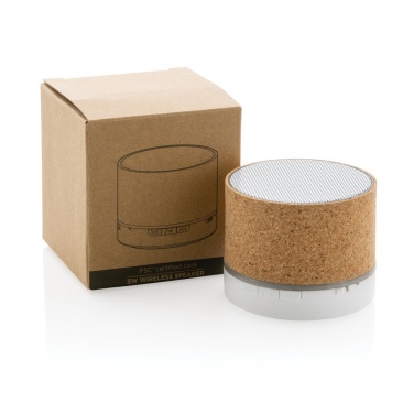 Logo trade promotional items image of: Cork 3W wireless speaker