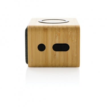 Logo trade business gift photo of: RCS Rplastic 3W speaker with bamboo 5W wireless