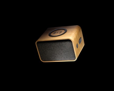 Logotrade promotional products photo of: RCS Rplastic 3W speaker with bamboo 5W wireless