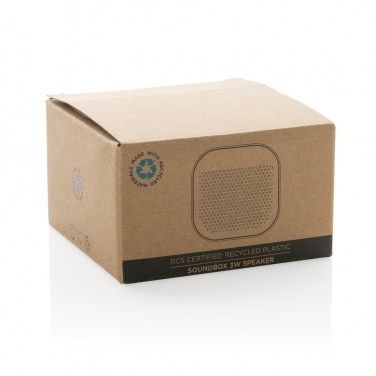 Logo trade promotional items picture of: RCS recycled plastic Soundbox 3W speaker