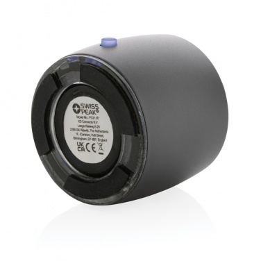 Logo trade business gifts image of: Swiss Peak RCS recycled aluminum 3W bass speaker