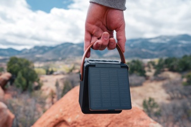 Logo trade promotional giveaways picture of: Skywave RCS recycled plastic solar speaker 12W