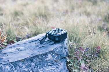 Logotrade promotional gift picture of: 3W RCS recycled plastic wireless sunwave solar speaker