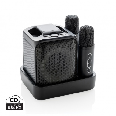Logotrade advertising product image of: Singvibe RCS recycled plastic karaoke set with double mic