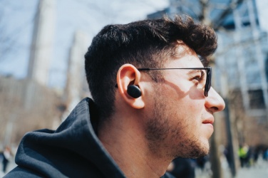Logo trade advertising products image of: Lakewood RCS recycled and repairable wireless earbuds