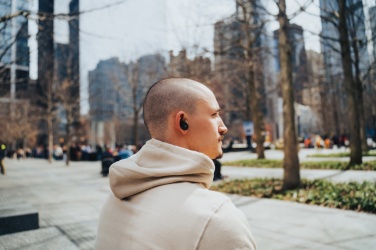Logo trade promotional merchandise picture of: Lakewood RCS recycled and repairable wireless earbuds