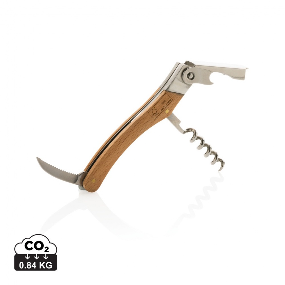 Logo trade promotional items picture of: Wooden Corkscrew
