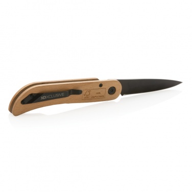 Logo trade promotional items image of: Nemus Luxury Wooden knife with lock