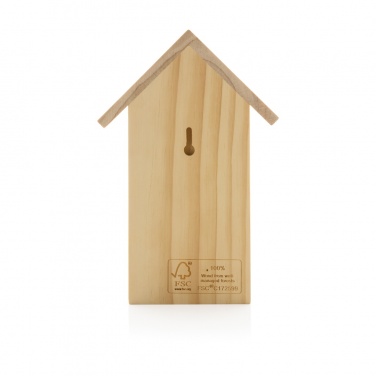 Logo trade promotional gifts image of: Wooden birdhouse