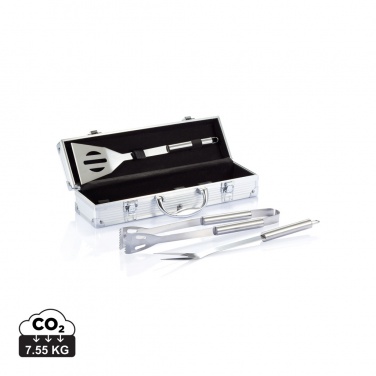 Logotrade promotional item picture of: 3 pcs barbecue set in aluminium box