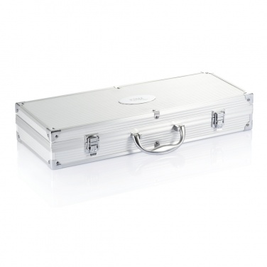 Logo trade promotional products image of: 12 pcs barbecue set in aluminium box