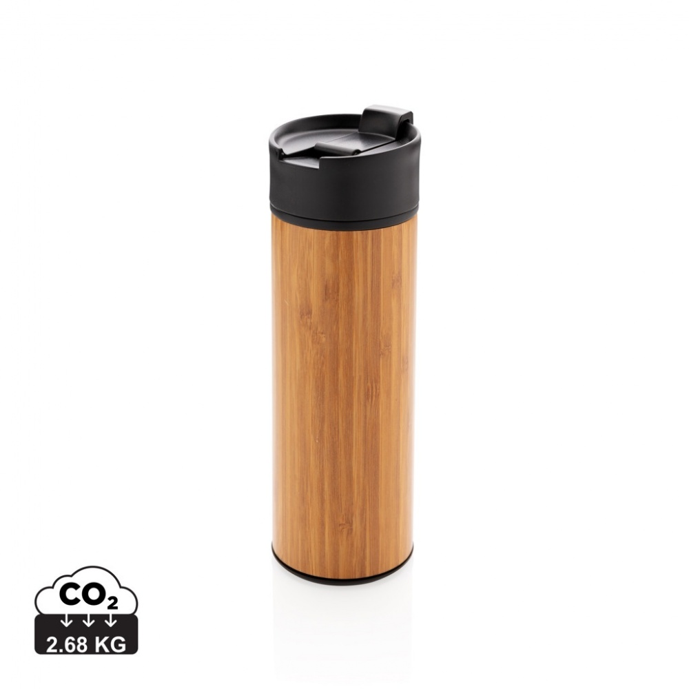 Logotrade promotional product picture of: Bogota vacuum bamboo coffee mug