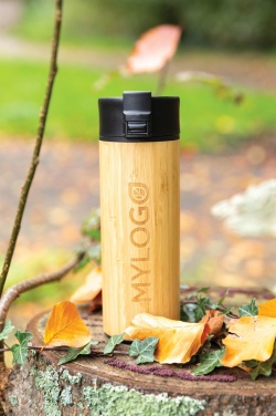 Logo trade promotional giveaways image of: Bogota vacuum bamboo coffee mug