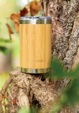 Logo trade business gift photo of: Bamboo coffee to go tumbler