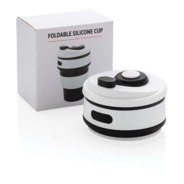 Logo trade business gifts image of: Foldable silicone cup