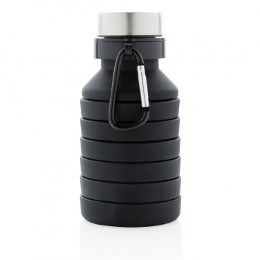Logo trade promotional gifts picture of: Leakproof collapsible silicone bottle with lid