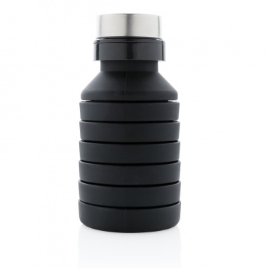 Logotrade promotional product image of: Leakproof collapsible silicone bottle with lid