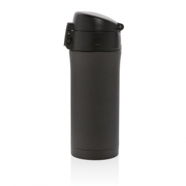Logo trade promotional giveaways picture of: Metallic easy lock vacuum mug