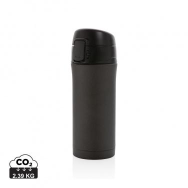 Logo trade corporate gifts image of: Metallic easy lock vacuum mug