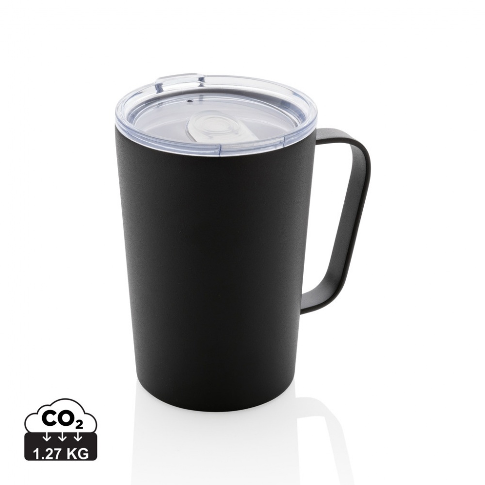Logotrade promotional product image of: RCS Recycled stainless steel modern vacuum mug with lid
