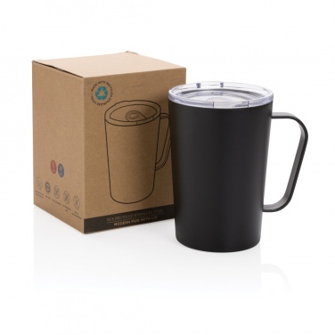 Logotrade corporate gift image of: RCS Recycled stainless steel modern vacuum mug with lid