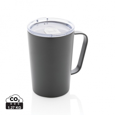 Logo trade advertising products picture of: RCS Recycled stainless steel modern vacuum mug with lid