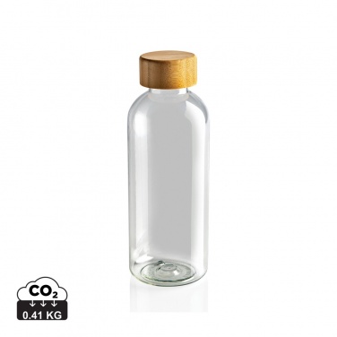 Logo trade promotional gifts image of: RCS RPET bottle with bamboo lid