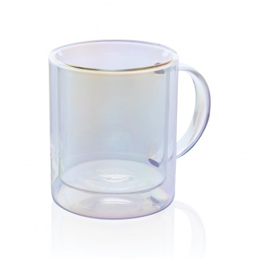 Logotrade advertising product picture of: Deluxe double wall electroplated glass mug