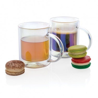 Logotrade promotional products photo of: Deluxe double wall electroplated glass mug