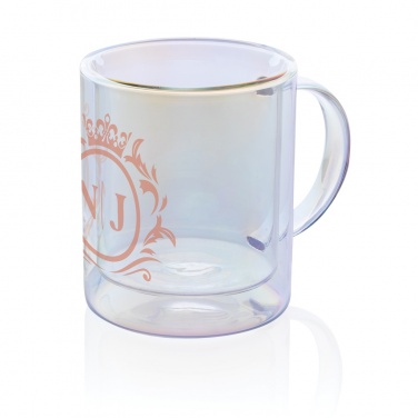 Logotrade corporate gift image of: Deluxe double wall electroplated glass mug