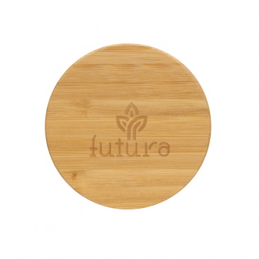 Logo trade promotional products image of: GRS certified recycled PP mug with bamboo lid